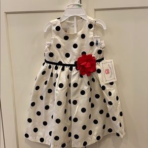 18month white polka dot dress